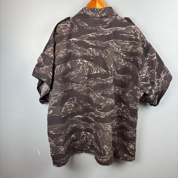 Vietnam Tiger Stripe BDU Tactical Jacket SWAT XXL Camo Outdoor Gear Mens - Picture 3 of 9